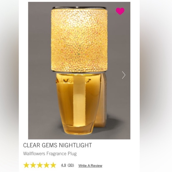 “Clear Gems Nightlight” Wallflowers Fragrance Plug, Bath & Body Works NWT-Sealed - Picture 4 of 9